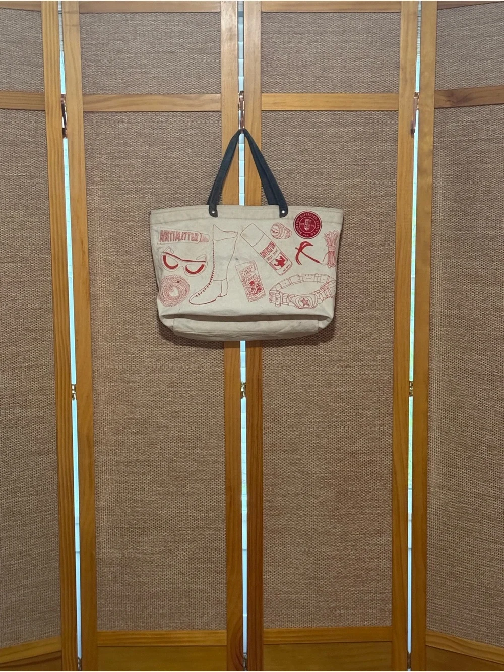 Reversible Jack Spade Brooklyn Hero Supply Tote Bag with Sketch Print